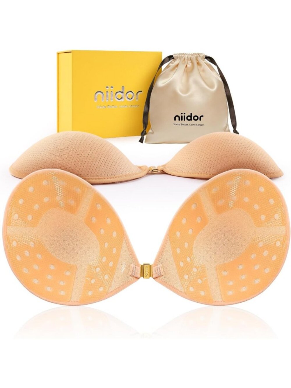 Strapless Sticky Bra for Women - Push-Up, Backless, Reusable, Breathable